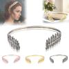 Back-Worn Leaf Metal Headband for Women Girls,2025 Gold Leaf Hair Wrap, Elegant Headband for Wedding and Party Festivals and Daily Wear(Metallic) view 1