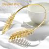 Back-Worn Leaf Metal Headband for Women Girls,2025 Gold Leaf Hair Wrap, Elegant Headband for Wedding and Party Festivals and Daily Wear(Metallic) view 2