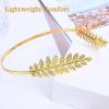 Back-Worn Leaf Metal Headband for Women Girls,2025 Gold Leaf Hair Wrap, Elegant Headband for Wedding and Party Festivals and Daily Wear(Metallic) view 3