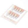 BQZQPAMZ Green Gradient Long Almond Fake Nails Yellow Flower Press On Nails Almond Glossy Floral Design Acrylic Nails for Women DIY Spring Manicure Decoration Supplies-10pcs view 3