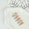 BQZQPAMZ Green Gradient Long Almond Fake Nails Yellow Flower Press On Nails Almond Glossy Floral Design Acrylic Nails for Women DIY Spring Manicure Decoration Supplies-10pcs view 4