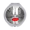 NVBSKKDH Travel Makeup Mirror - 1X/2X Magnifying, Compact Folding Metal Vanity Mirror with Cover, Double-Sided Eiffel Tower Paris Red Umbrella Pocket Mirrors for Women/Men, Purse Gift view 1