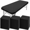 150 Pcs 82 x 35'' Disposable Massage Table Sheets Fitted with Elastic Disposable Massage Bed Covers for Spa Beauty Salon Tattoo Facial Lash Bed Breathable Waterproof Oilproof Non Woven Fabric(Black) view 1