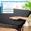 150 Pcs 82 x 35'' Disposable Massage Table Sheets Fitted with Elastic Disposable Massage Bed Covers for Spa Beauty Salon Tattoo Facial Lash Bed Breathable Waterproof Oilproof Non Woven Fabric(Black) view 3