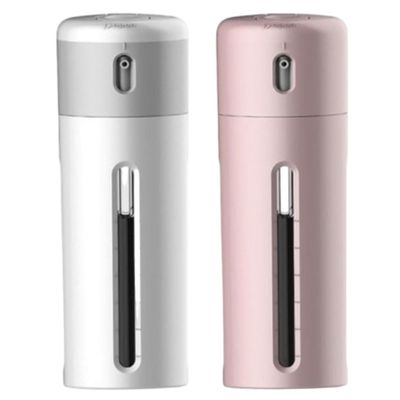 2PCS 4 in 1 Travel Dispenser Bottle, 40ml X 4 Rotating Travel Pump Bottle with Visual window, Portable Refillable Lotion Dispenser with Transparent Label for Toiletries