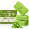3PCS Tea Tree Soap, Purifying Body Soap Bar with Tea Tree Oil & Coconut Oil, Gentle Cleanser for Healthy, Looking Skin, Plant-Based Formula for Face & Body view 1