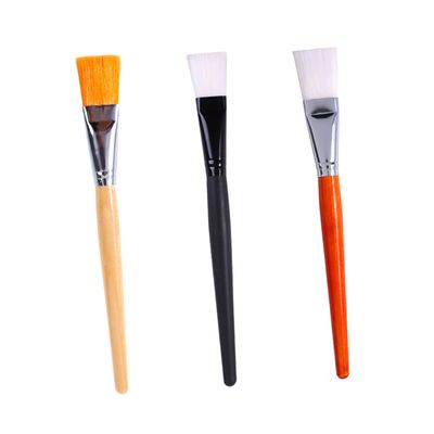 DEARMAMY 3pcs Wooden Handle Face Mask Brush Set DIY Facial Applicator Tool for Skincare and Beauty for Home Use and Professional Treatments