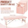 150 Pcs 82 x 35'' Disposable Massage Table Sheets Fitted with Elastic Disposable Massage Bed Covers for Spa Beauty Salon Tattoo Facial Lash Bed Breathable Waterproof Oilproof Non Woven Fabric(Pink) view 2