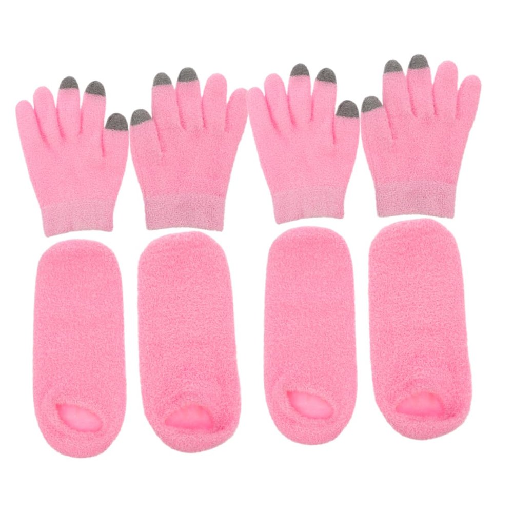 Beaupretty 2 Pairs Touch Screen Moisturizing Gloves Socks Dry Hands Hydrating Winter Gel Gloves for Cold Weather Soft Lightweight Design for Outdoor Use