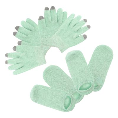 Beaupretty Touchscreen Moisturizing Gloves Set 2 Pairs Winter Hand Warmer Gloves for Women Hydrating Spa Gel Treatment for Dry Hands Lightweight and Comfortable for Everyday Use