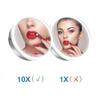 10X Magnification Wall Mounted Mirrors Makeup Shaving Mirror USB Rechargeable Led Lighted Bathroom Mirror for Hotel Vanity with Adjustable Extendable Square 8 Inch, Makeup and Shaving view 3