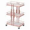 KfweOl Esthetician Rolling Cart with Wheels, Mobile Salon Station with Metal Frame, Large Storage Trolley for Beauty Spa, Massage, Tattoo, Manicure Tools(Pink) view 1