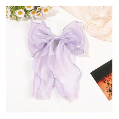 13Pcs Satin Cloth Bow Hair Scrunchies, 6.3Inch Hair Ties Bulk Elastic Scrunchies for Women and Girls, Hairstyle Accessories, Hair Accessories, Daily Dress Up (Purple)