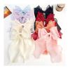 13Pcs Satin Cloth Bow Hair Scrunchies, 6.3Inch Hair Ties Bulk Elastic Scrunchies for Women and Girls, Hairstyle Accessories, Hair Accessories, Daily Dress Up (Purple) view 3