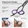 ULG Hair Cutting Kit 8 Pcs, 7 Inch Hairdressing Scissors Set with Thinning Scissor, Texturizing Razor, Comb, Clips for Home Haircuts - Black Stainless Steel view 3