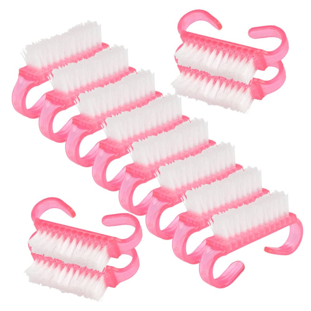 FOMIYES 12pcs Portable Nail Brush Nail Dust Brush Hand Grip Cleaning Tool for Men Women and Boys and Girls