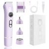 Bikini Trimmer for Women Dermave Bikini Shaver 4 in 1 Pubic Hair Trimmer, Razor for Women Private Area with Dual Heads IPX7 Waterproof, Electric Shaver for Nose Eyebrows Beard Underarm Leg Arm view 1