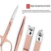 9In1 Nail Clippers Beauty Tool Rose Gold Stainless Steel Manicure Set Acne Needle Suitable for Home Travel Gift view 2