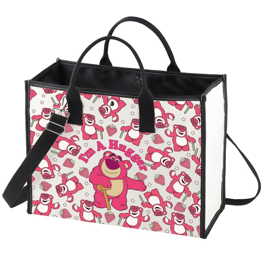 WZMPA Funny Lotso Bear Cosmetic Bag Lotso Fans Gifts I'm A Hugger Makeup Zipper Pouch Bag Lotso Merchandise (Hugger 2 Full-TB)