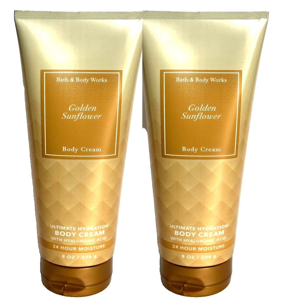 Bath Body Ultimate Hydration Body Cream For Women 8 Fl Oz 2- Pack (Golden Sunflower)