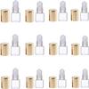 12 Pcs 1ml Gold Mini Glass Roll on Bottles Roller Refillable Essential Oil Aromatherapy Sample Vials Roller Bottles Beauty Personal Care Container view 1