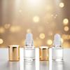 12 Pcs 1ml Gold Mini Glass Roll on Bottles Roller Refillable Essential Oil Aromatherapy Sample Vials Roller Bottles Beauty Personal Care Container view 4