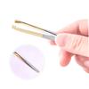 Healvian 2pcs Stainless Steel Eyebrow Tweezers Flat Oblique Mouths for Women Safe Tweezers for Makeup view 3