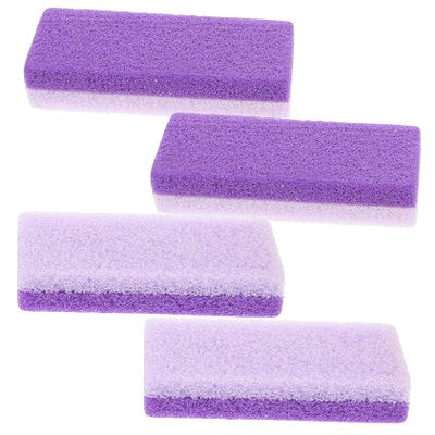 BIUDECO 4 Pcs Purple PU Foot Exfoliators Comfortable Pedicure Tools Foot Removers Scrapers for Removal for Smooth Skin