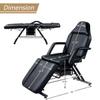 NovaXZ Massage Salon Tattoo Chair with Two Trays Esthetician Bed with Hydraulic Stool, Multi-Purpose 3-Section Facial Bed Table view 2