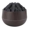 USB Humidifier for Desk & Bedroom 300mL Quiet Portable Mist Maker with Woodgrain Finish & Simulated Fireplace view 2