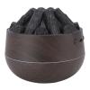 USB Humidifier for Desk & Bedroom 300mL Quiet Portable Mist Maker with Woodgrain Finish & Simulated Fireplace view 3