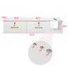 NovaXZ 15mm E0 particleboard Linen Two Draw Three Holes with Lock Salon Cabinet White view 2