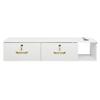 NovaXZ 15mm E0 particleboard Linen Two Draw Three Holes with Lock Salon Cabinet White view 3