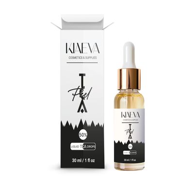KIAEVA -  Peel 50% for Acne Treatment and Dark Spot Fading, Wrinkles & Fine Lines and Suitable for Blackhead-Prone Skin, 1oz (1fl.oz/with Neutralizer)