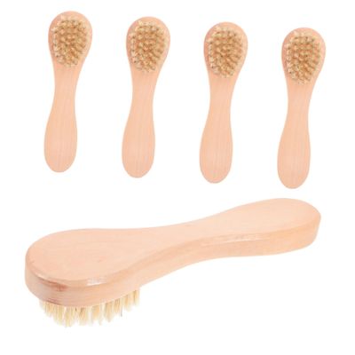 BAZEITFLOW 5pcs Face Cleansing Brush Face Scrubber Cleaning Tools Skin Care Tools Wooden Facial Brush for Women Face Wash Brush Supply Face Massage Brush Face Cleansing Tool Face Brush Hemu