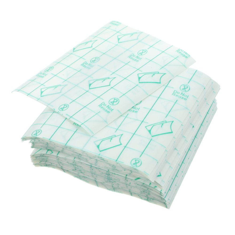 Beaupretty 100pcs Disposable Makeup Hand Trays Waterproof PU Film Mixing Trays for Liquid Foundation and Nail Art for Professionals and Makeup Enthusiasts Random Style