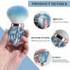 AKINA Large Make up Brush Comes With FREE TRAVEL CASE. Powder Brush Durable Kabuki Make up Brush. Flawless Powder Buffing. Perfect For Setting make up. Ultra Soft Bristles. (Ocean Mist) view 3