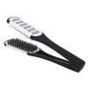 BRRNOO Double Sided Beard Straightening Comb Clamp Brush Professional Styling Tool for Smooth Grooming Black and White view 1
