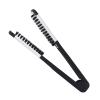 BRRNOO Double Sided Beard Straightening Comb Clamp Brush Professional Styling Tool for Smooth Grooming Black and White view 3