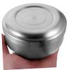 MUCKLILY Stainless Steel Shaving Bowl with Lid Durable and Practical Shaving Cream Soap Dish for Men for Home and Barber Shop Use Convenient for Easy Storage Silver view 3