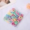 100 PCS Soft Mini Baby Hair Ties No Damage, Stretchy Nylon, Pastel 7 Colors for Toddlers & Infants view 4