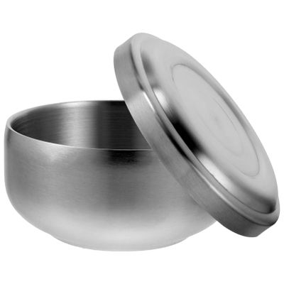 CTIRCHIU Stainless Steel Shaving Bowl with Lid Durable Mens Shaving Soap Cream Container for Home Use Compact Design for Easy Storage for Male Friends