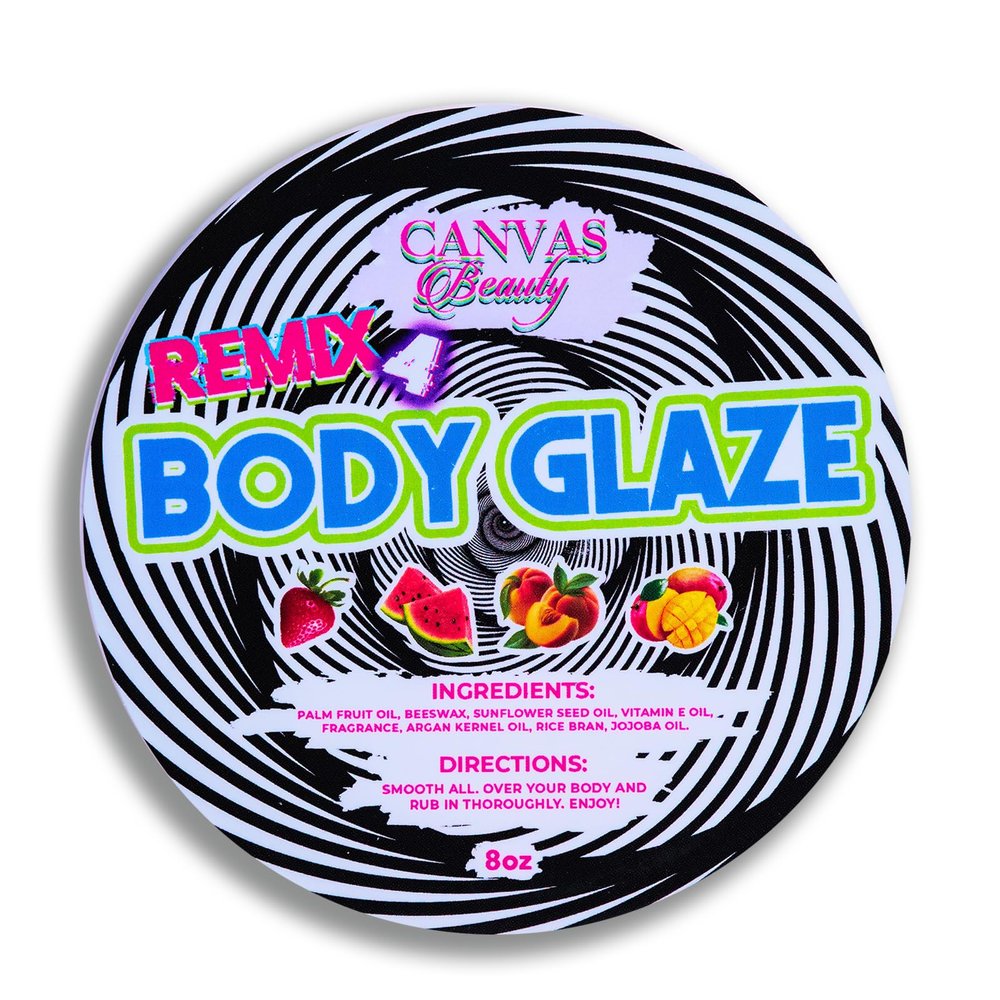 Canvas Beauty Body Glaze, Tropical Storm - Moisturizing Non-Greasy Body Butter for Women With Beeswax, Jojoba Oil, and Rice Bran for Soft and Glowy Skin