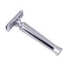DEARMAMY Old Fashioned Hand Shaver Durable Beard Trimming Tool for Father's Day Lightweight Razor for Men Practical Design Easy to Use Construction Silver view 1