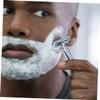 DEARMAMY Old Fashioned Hand Shaver Durable Beard Trimming Tool for Father's Day Lightweight Razor for Men Practical Design Easy to Use Construction Silver view 2