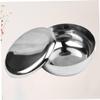 Beaupretty Stainless Steel Shaving Bowl with Lid Men's Razor Accessory Sturdy Bubble Bowl for Cream Lathering for Home Grooming and Travel view 2