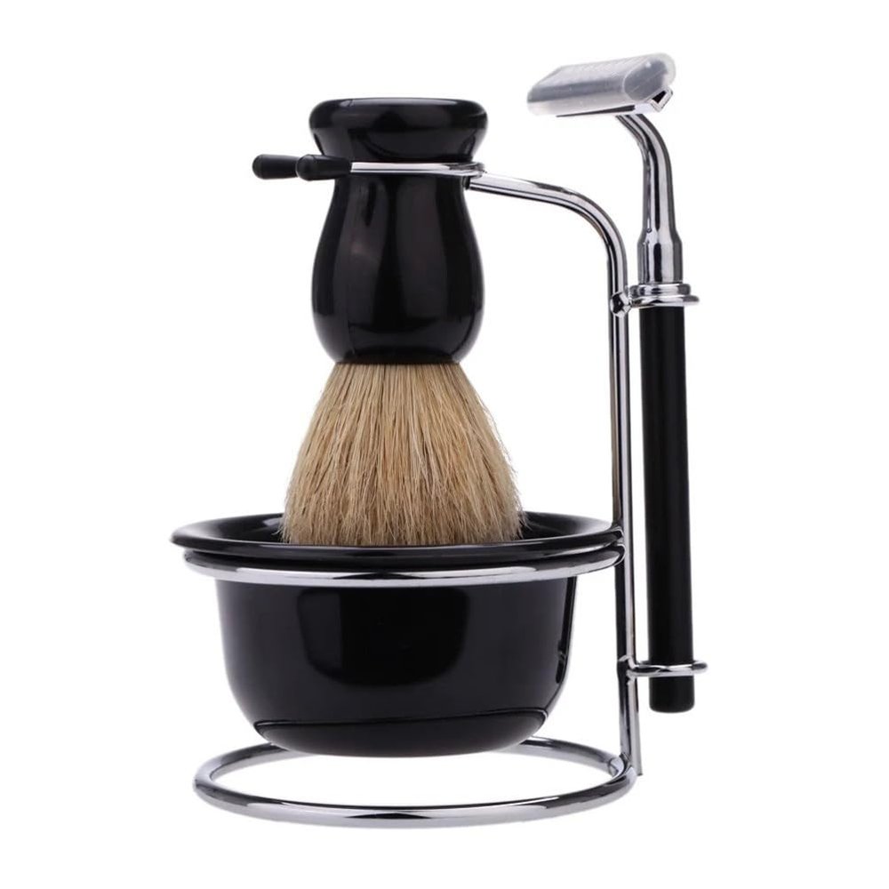 Beaupretty Men S Razor Set Shaving Kit with Stand Bowl and Brush Grooming Set for Smooth Wet Shave Ideal Shaving Gifts for Men and Barbers