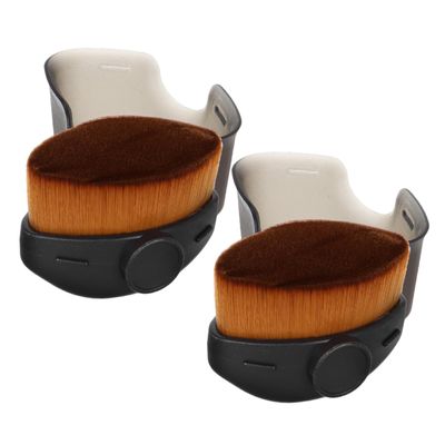 Beavorty 2PCS Soft Bristles Makeup Foundation Brush for Liquid Application Gentle Skin High Coverage Blending Tool Stylish Design for Body and Face Makeup