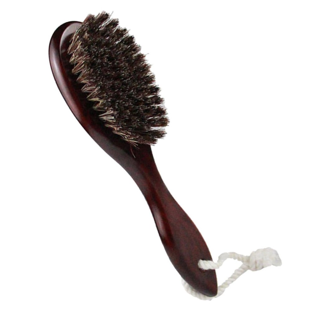 Ipetboom Beard Brush Set 1-Piece Curved Handle Wool Brush for Men for Shaving and Grooming Suitable for Home and Barber Shop Use