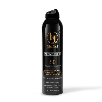 Black Girl Sunscreen Active Sport Sunscreen Spray for Face & Body- SPF 50, Sunblock for Travel & Beach, Water Resistant for 80 minutes, Ultra Sheer, No White Cast for Melanin Rich Skin- 6 fl oz